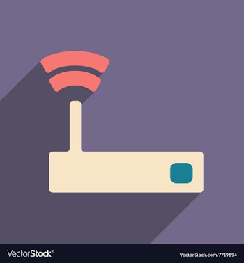 Flat with shadow icon and mobile applacation wifi vector image