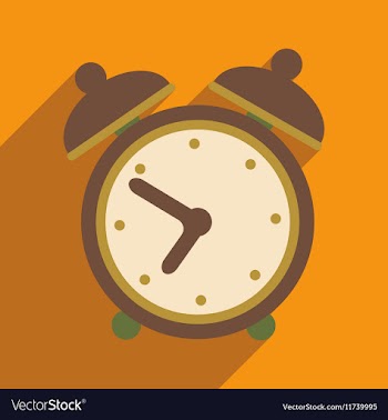 Flat with shadow icon and mobile application alarm vector image