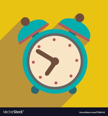 Flat with shadow icon and mobile application alarm vector image