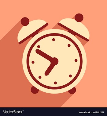 Flat with shadow icon and mobile application alarm vector image