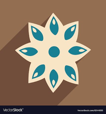 Flat with shadow icon and mobile application anise vector image