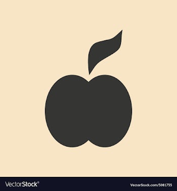 Flat with shadow icon and mobile application apple vector image