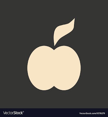 Flat with shadow icon and mobile application apple vector image