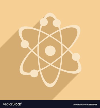 Flat with shadow icon and mobile application atoms vector image