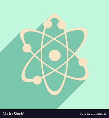 Flat with shadow icon and mobile application atoms vector image