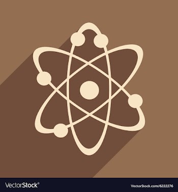 Flat with shadow icon and mobile application atoms vector image