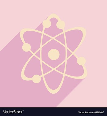 Flat with shadow icon and mobile application atoms vector image