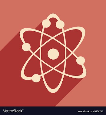 Flat with shadow icon and mobile application atoms vector image