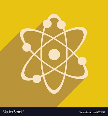 Flat with shadow icon and mobile application atoms vector image