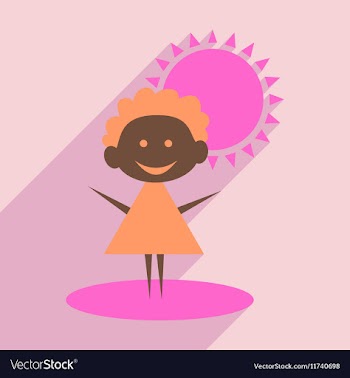 Flat with shadow icon and mobile application baby vector image