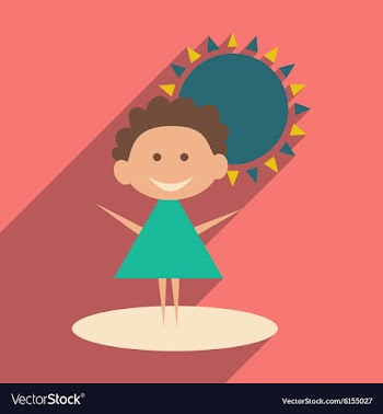 Flat with shadow icon and mobile application baby vector image