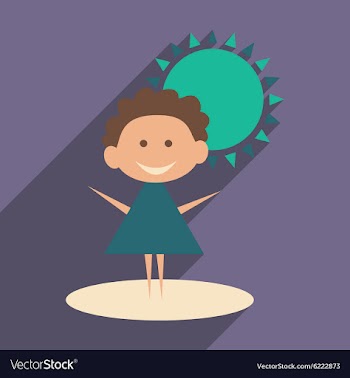 Flat with shadow icon and mobile application baby vector image