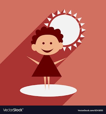 Flat with shadow icon and mobile application baby vector image
