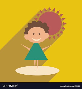 Flat with shadow icon and mobile application baby vector image