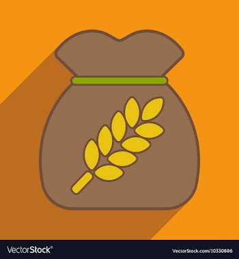 Flat with shadow icon and mobile application bag vector image