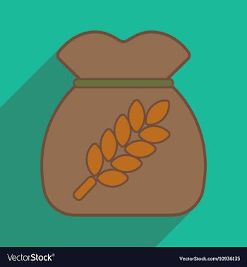 Flat with shadow icon and mobile application bag vector image