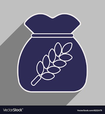 Flat with shadow icon and mobile application bag vector image