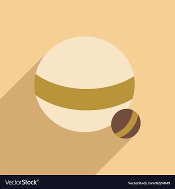 Flat with shadow icon and mobile application ball vector image