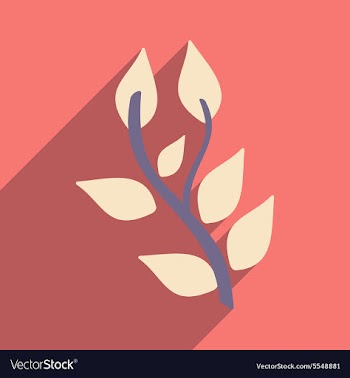 Flat with shadow icon and mobile application basil vector image