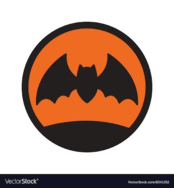 Flat with shadow icon and mobile application bat vector image