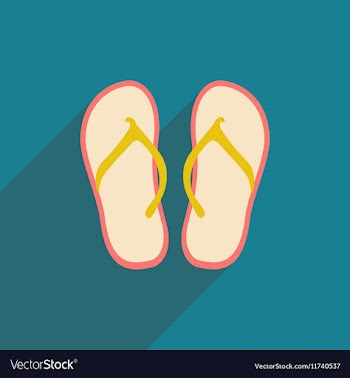 Flat with shadow icon and mobile application beach vector image