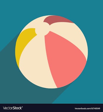 Flat with shadow icon and mobile application beach vector image