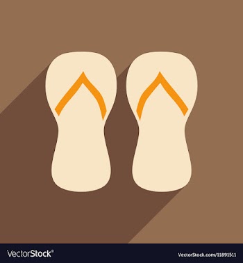 Flat with shadow icon and mobile application beach vector image