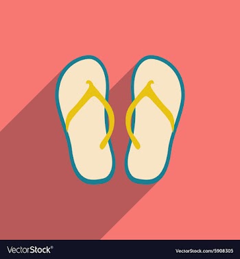Flat with shadow icon and mobile application beach vector image