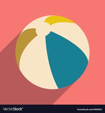 Flat with shadow icon and mobile application beach vector image