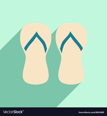 Flat with shadow icon and mobile application beach vector image