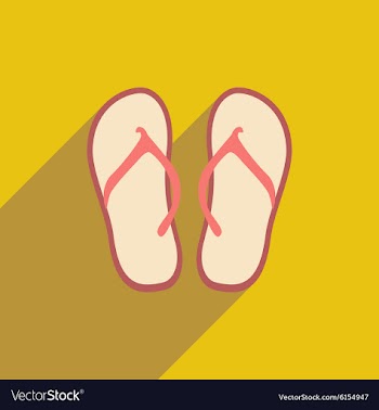 Flat with shadow icon and mobile application beach vector image