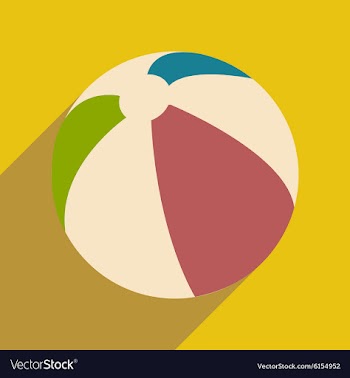 Flat with shadow icon and mobile application beach vector image