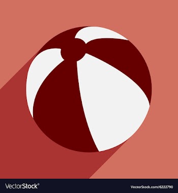 Flat with shadow icon and mobile application beach vector image