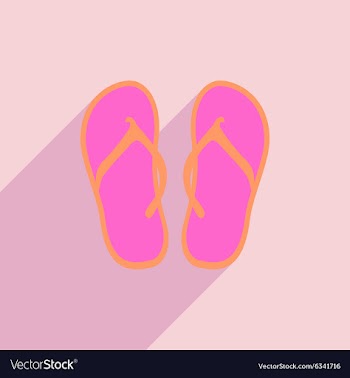 Flat with shadow icon and mobile application beach vector image