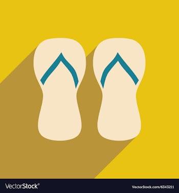 Flat with shadow icon and mobile application beach vector image