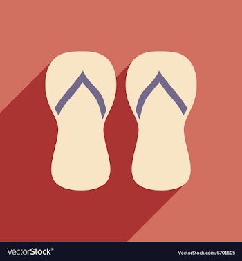 Flat with shadow icon and mobile application beach vector image