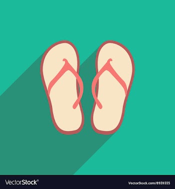 Flat with shadow icon and mobile application beach vector image
