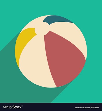 Flat with shadow icon and mobile application beach vector image