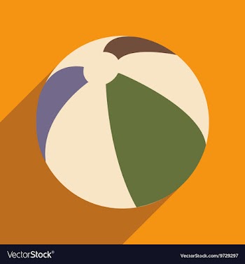 Flat with shadow icon and mobile application beach vector image