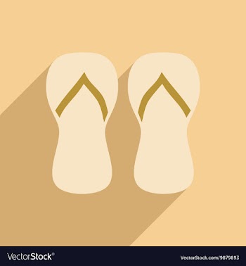 Flat with shadow icon and mobile application beach vector image