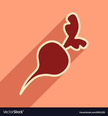 Flat with shadow icon and mobile application beet vector image