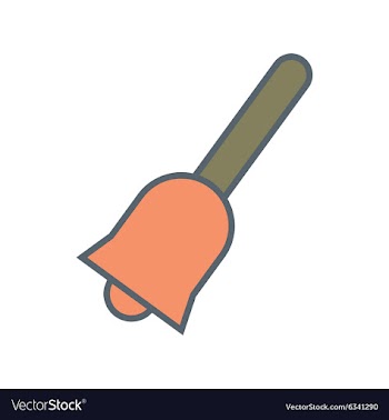 Flat with shadow icon and mobile application bell vector image