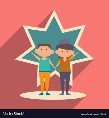 Flat with shadow icon and mobile application best vector image
