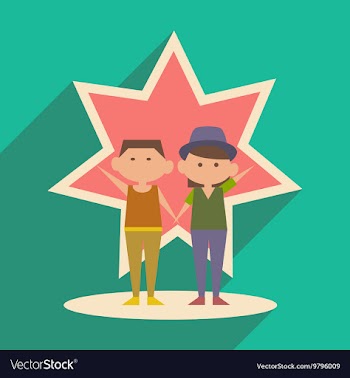 Flat with shadow icon and mobile application best vector image