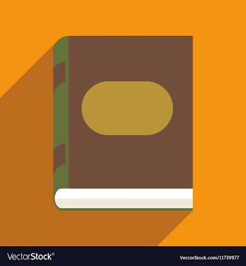 Flat with shadow icon and mobile application book vector image