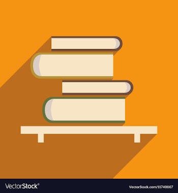Flat with shadow icon and mobile application book vector image