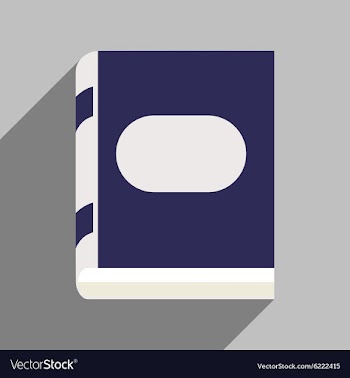 Flat with shadow icon and mobile application book vector image