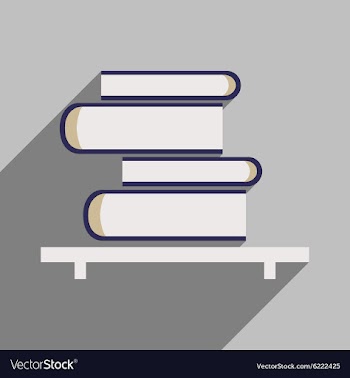 Flat with shadow icon and mobile application book vector image