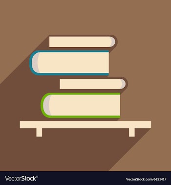 Flat with shadow icon and mobile application book vector image