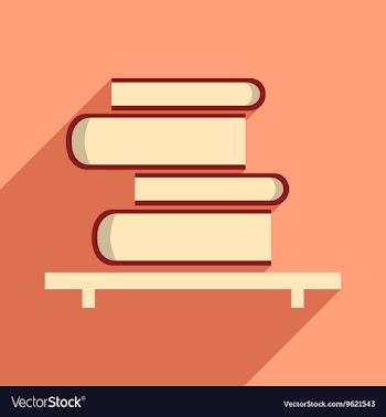 Flat with shadow icon and mobile application book vector image